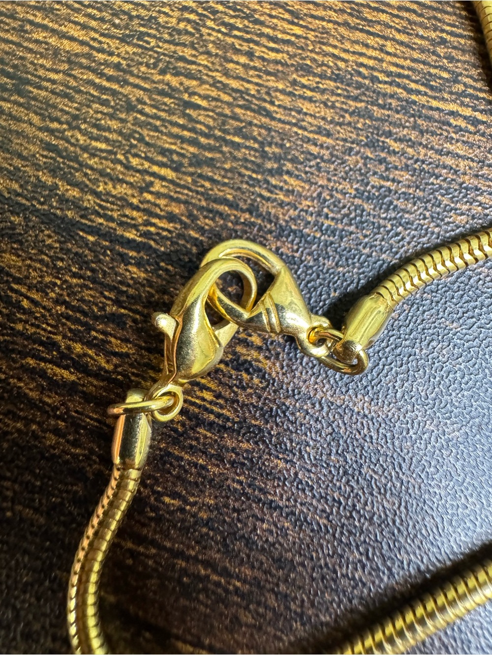 Liz Claiborne Polished Gold-Tone Crest Pendant Necklace - Snake Chain - Picture 4 of 7